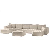 WOHNLANDSCHAFT Sande In Alpine - Beige, Holzwerkstoff/Textil (452/85/192cm) - Fun Möbel