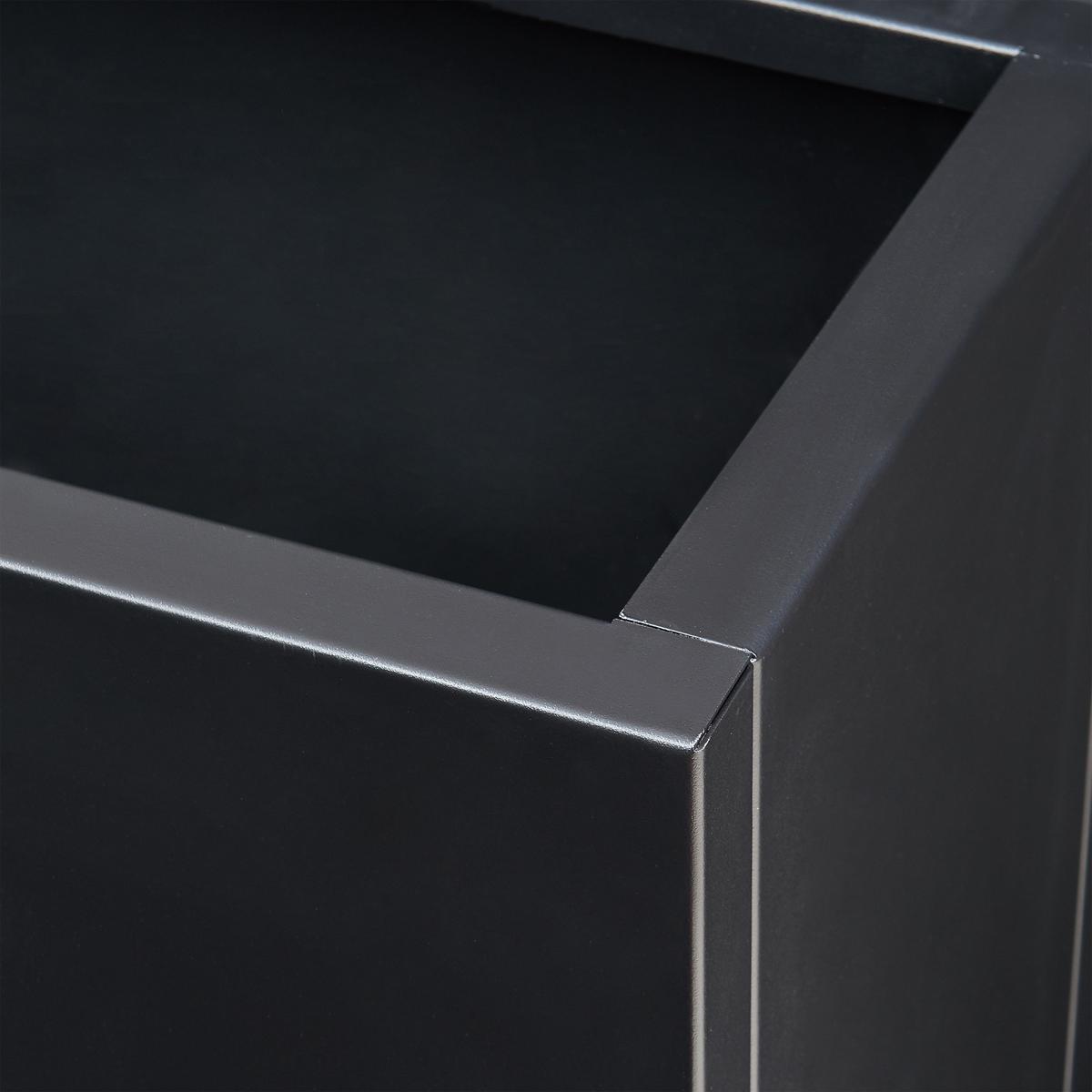 PFLANZKÜBEL Vaargel - Schwarz, Metall (90/82/30cm) - casa.pro