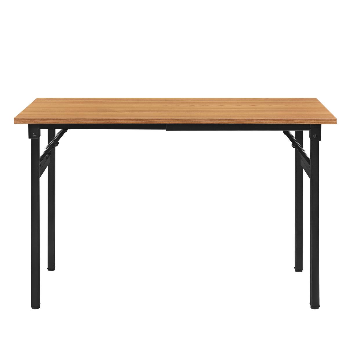 KLAPPTISCH - Buchefarben/Schwarz, Holzwerkstoff/Metall (60/120/76.4cm) - [neu.haus]