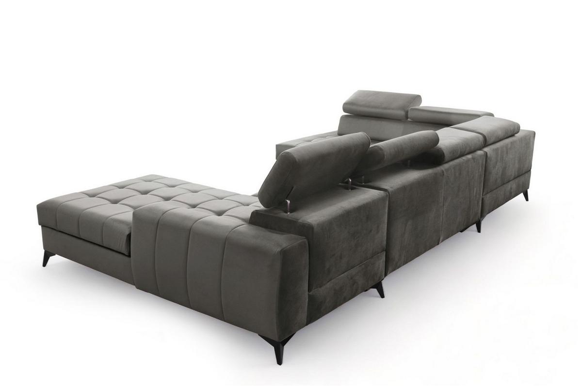 WOHNLANDSCHAFT Agnesa In Salvador - Grau, Holzwerkstoff/Textil (345/95/200cm) - Fun Möbel