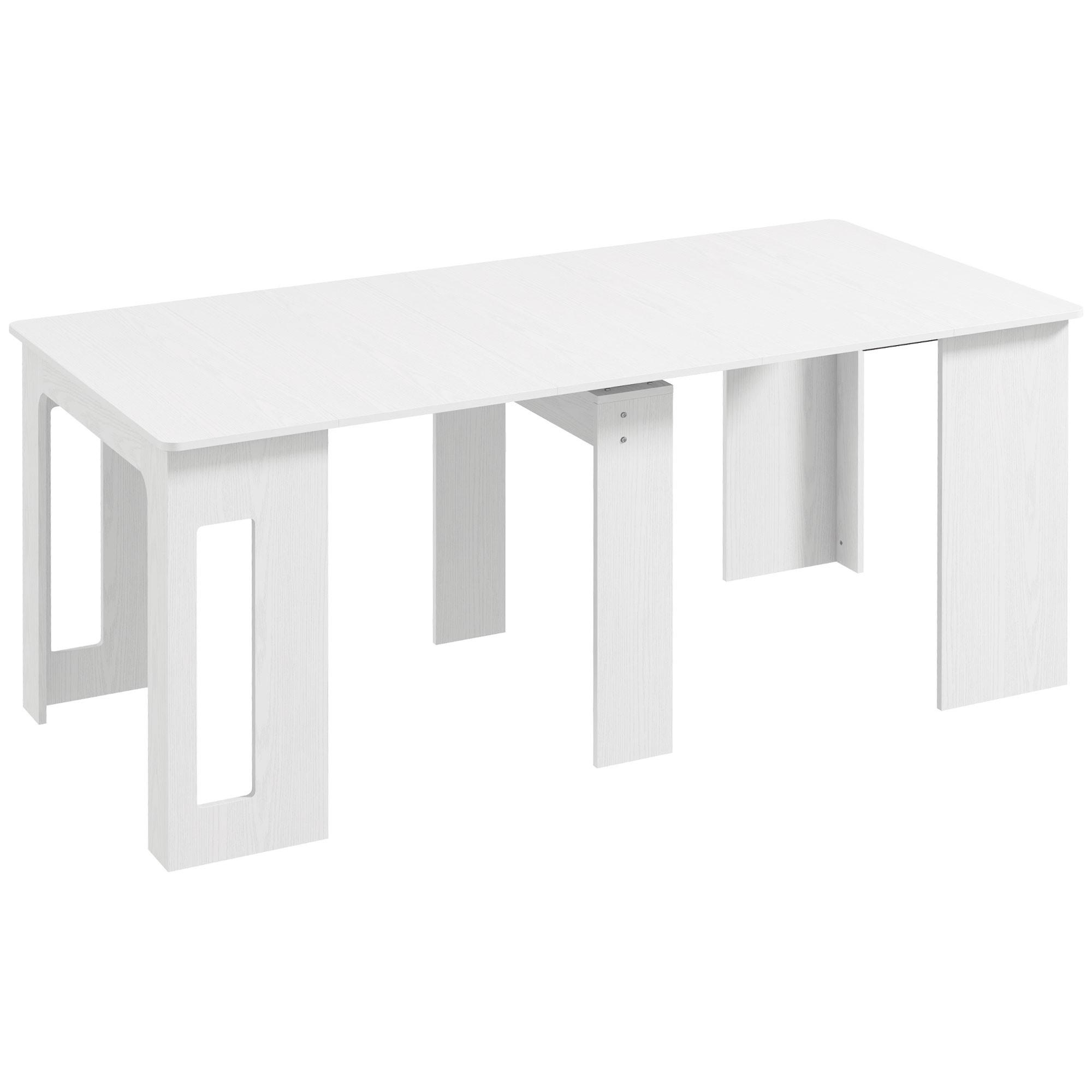 ESSTISCH Ausziehbar Küchentisch Esszimmertisch für bis 6 Personen 60-180x85 cm - Weiß, Holzwerkstoff (180/85/75cm) - HOMCOM