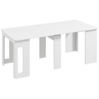 ESSTISCH Ausziehbar Küchentisch Esszimmertisch für bis 6 Personen 60-180x85 cm - Weiß, Holzwerkstoff (180/85/75cm) - HOMCOM