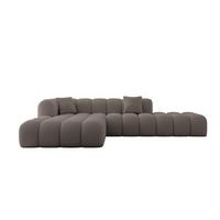 ECKSOFA Ottomane Links OLEA-L2 - 289x176x71 cm Braun - Dunkelbraun/Schwarz, Holzwerkstoff/Kunststoff (289/176cm)