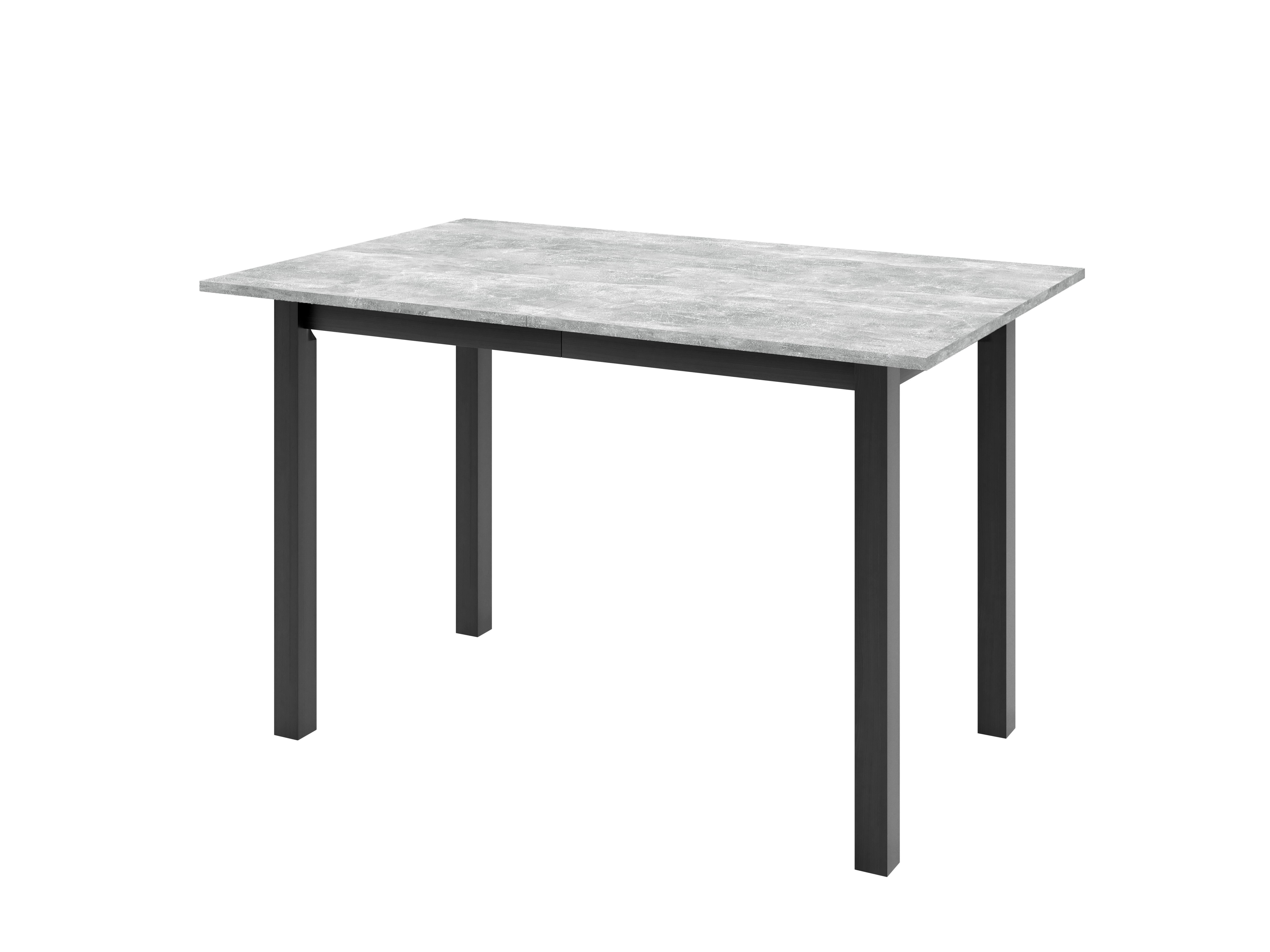 ESSTISCH ENZO P Ausziehbar 125 - 165 / 80 x 77 cm - Schwarz/Grau, Holz (125/80/77cm) - MASSENO