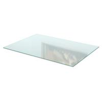 GLASBODENPLATTE für Kaminofen 100x70 cm – Milchglas Optik - Transparent, Glas (100/70/0.4cm) - TULUP
