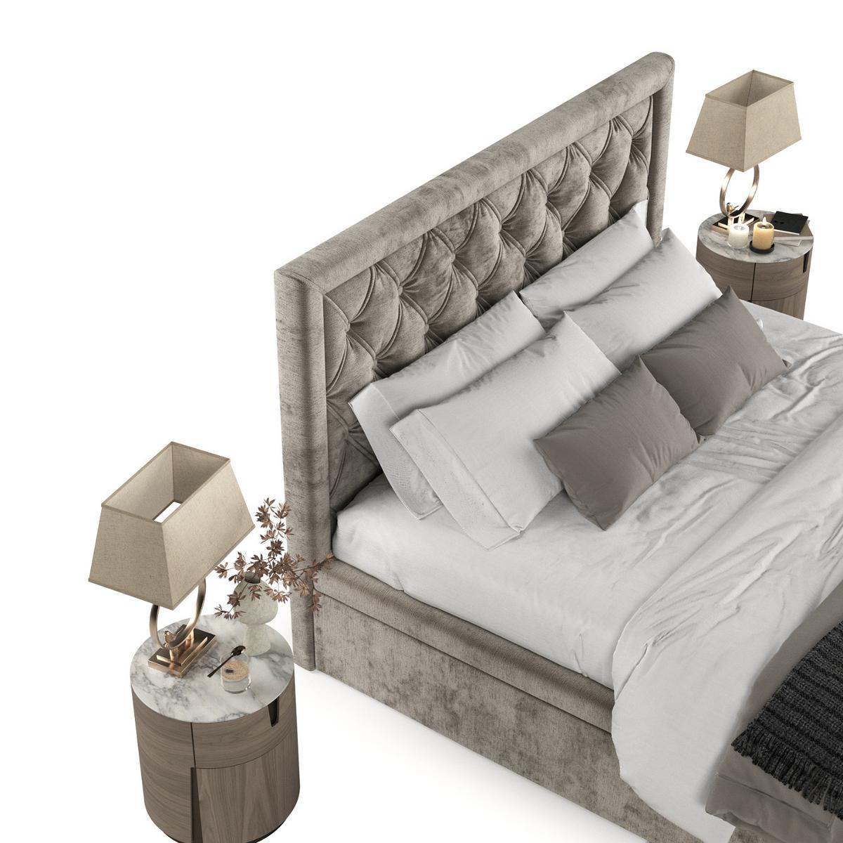 POLSTERBETT Nicobar mit Stauraum 200/200 cm Beige im Lotta Stoff - Beige/Schwarz, Holz/Holzwerkstoff (200/200cm) - AltaBeds