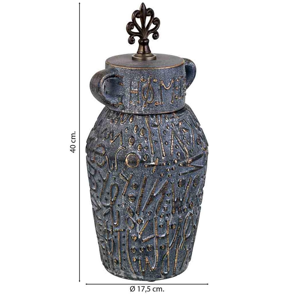 VASE aus Keramik, grau, 18x40cm - Grau, Keramik (40cm) - Wanderlust