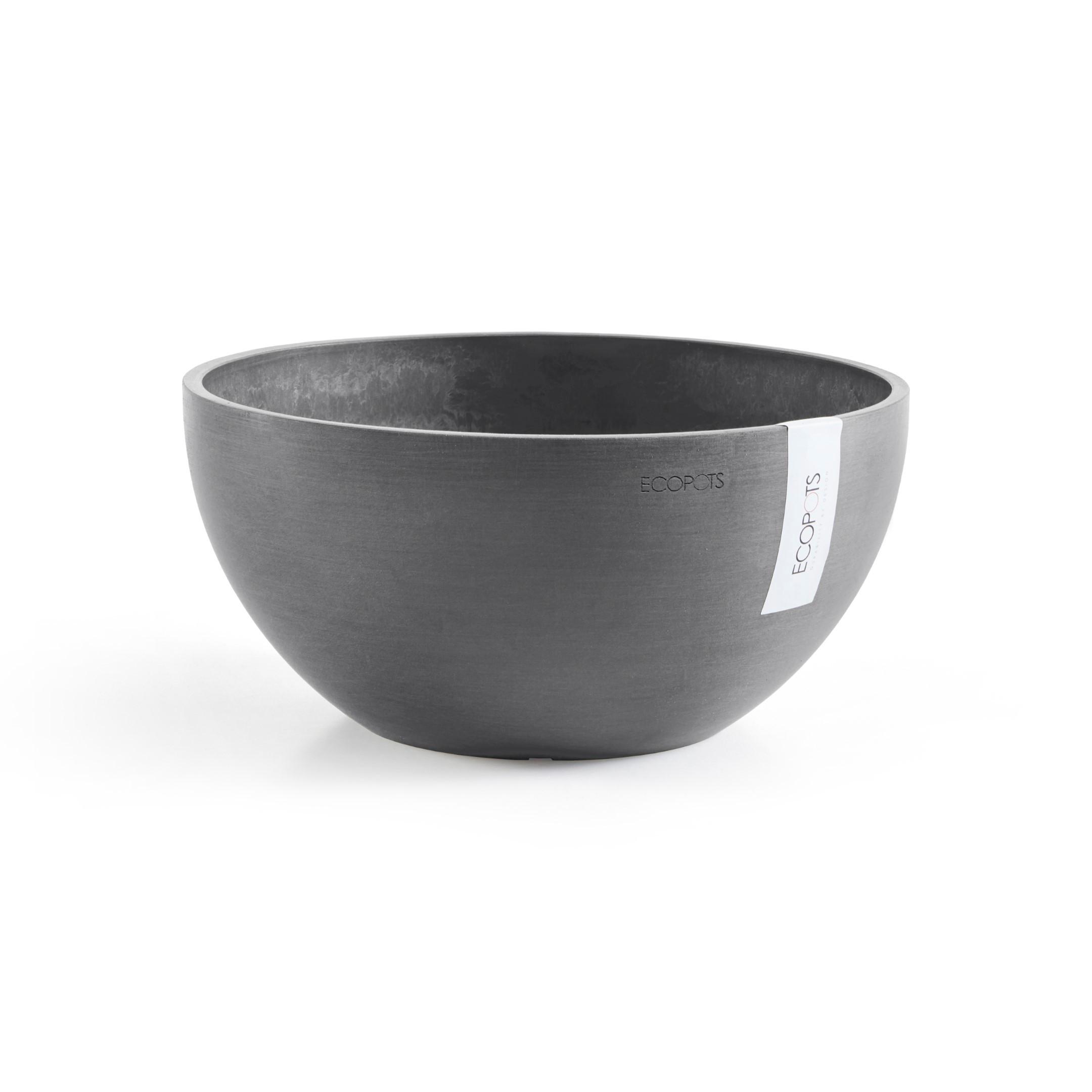 BLUMENTOPF Brussels 35/16,7 cm Grau - Grau, Kunststoff (35/16.7cm) - Ecopots