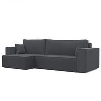 ECKSOFA Adara Max Mit Schlaffunktion - Dunkelgrau, Holzwerkstoff/Textil (276/145cm) - Fun Möbel