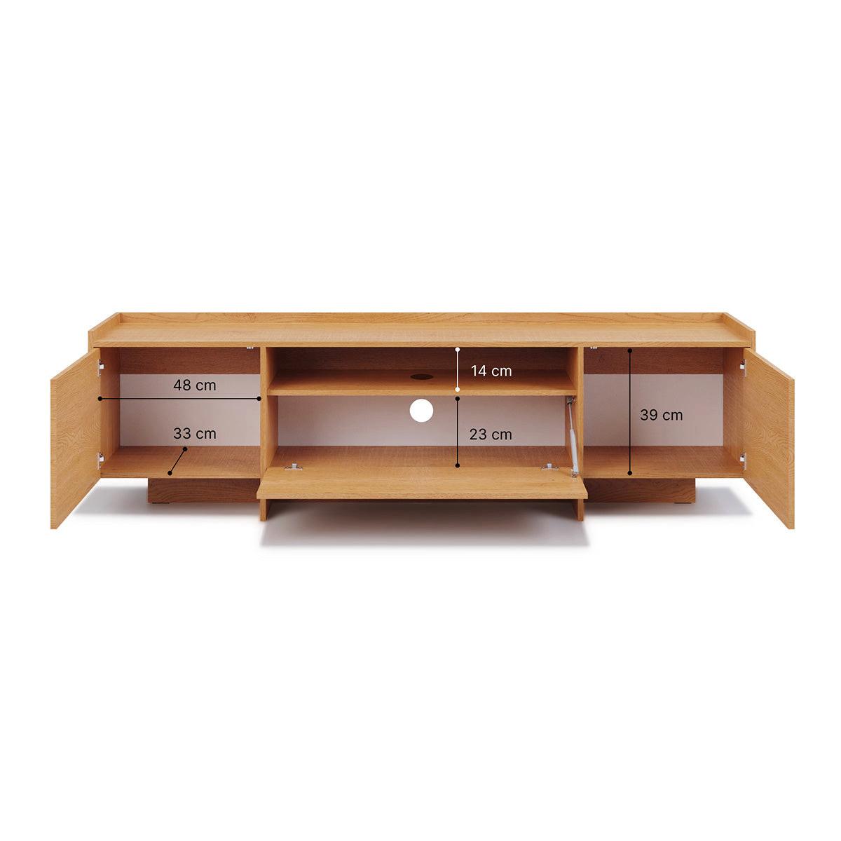 TV-MÖBEL Japandi Holz - Braun, Holzwerkstoff (196.8/57.4/38cm) - Petits-meubles