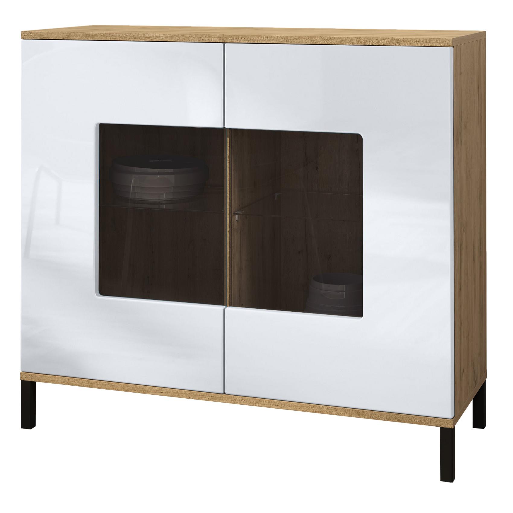 KOMMODE Grömitz Weiß Hochglanz - Weiß Hochglanz, Holzwerkstoff (92.5/83.5/35cm) - Vladon