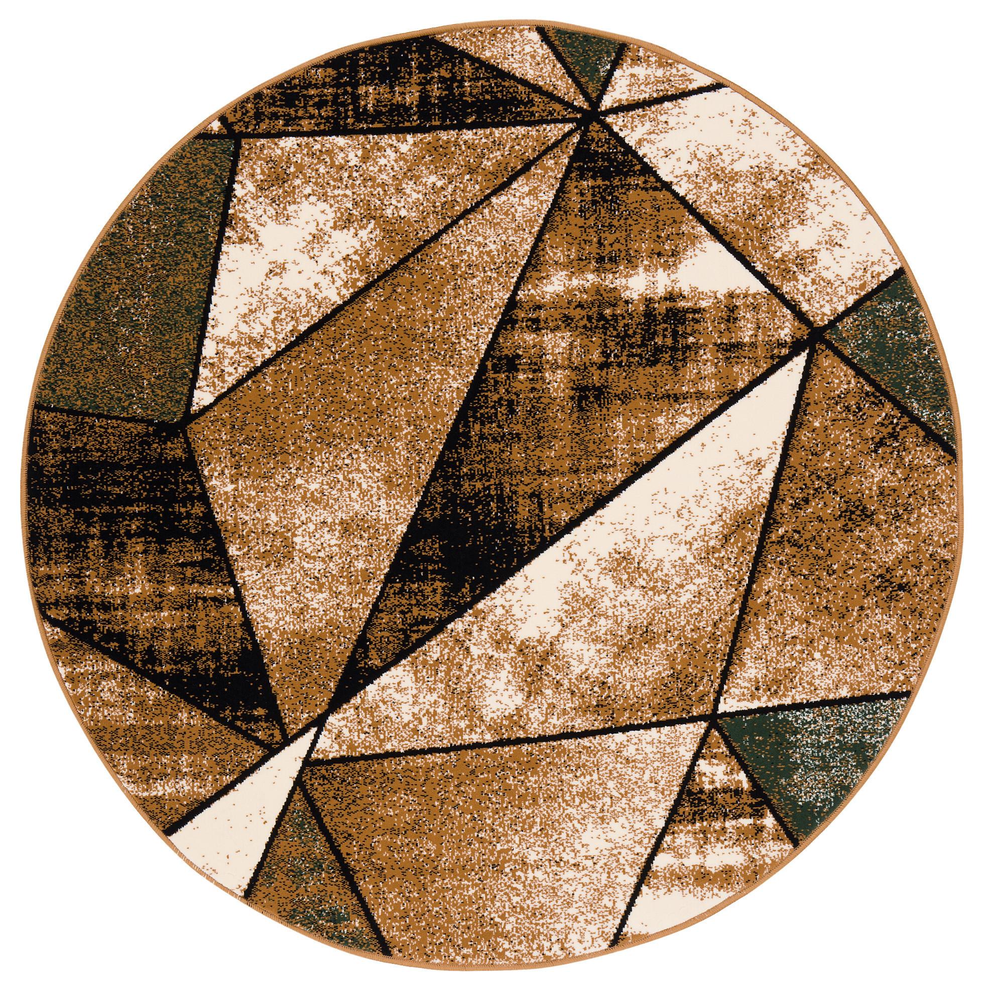 DESIGNER TEPPICH BRILLIANT MAGIC RUND - Grün, Textil (120/120cm) - Pergamon