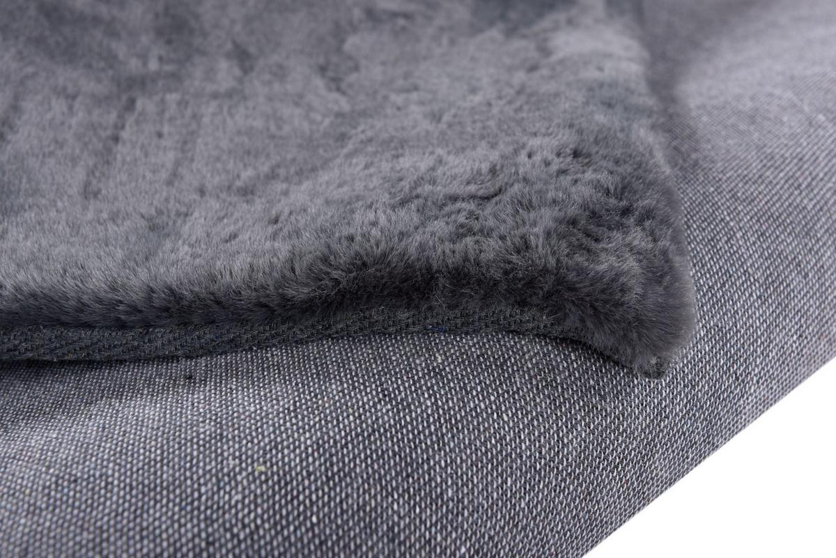 KUNSTFELLTEPPICH Chiara 60x135 cm - Anthrazit, Textil (60/135cm) - Gino Falcone