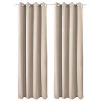 VORHANG Amelie TO mit Öse 140x245cm Creme (2tlg) - Creme, Textil (140/245/1cm) - Beautissu 
