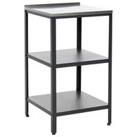 OUTDOOR-KÜCHENINSEL Stahl schwarz 50/50/92 cm Vilama - Silberfarben/Schwarz, Metall (50/90/50cm) - Beliani