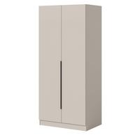KLEIDERSCHRANK kaschmir 80 x 181 cm, Drehtürenschrank 2-türig mit Einlegeböden - Kaschmir/Schwarz, Holzwerkstoff/Kunststoff (80/181/52cm) - Inn.Furn