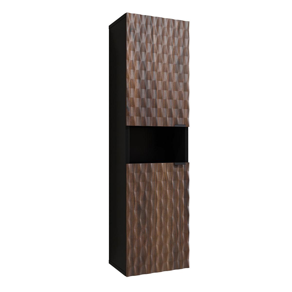 HÄNGESÄULE Nevia Holz und Schwarz - Schwarz, Holzwerkstoff (33/133/35cm) - Petits-meubles
