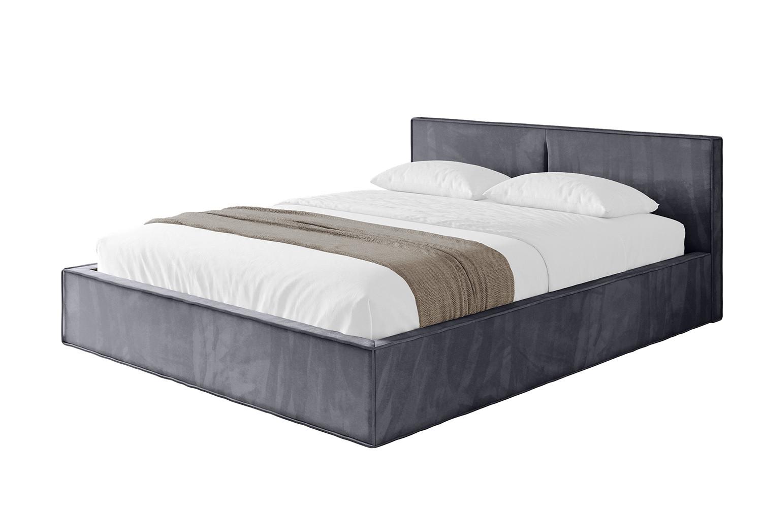POLSTERBETT mit Bettkasten und Lattenrost, Boxbett ohne Matratze - EMMI-V1 180x200 Dunkelgrau - Dunkelgrau, Holzwerkstoff/Textil (180/200cm) - ALTDECOR