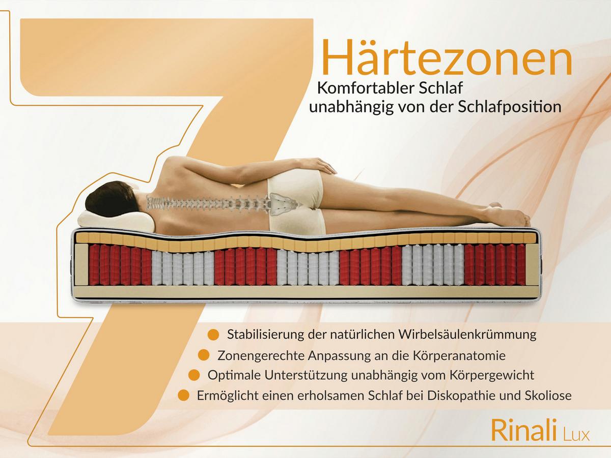 TASCHENMATRATZE RINALI - 120/200 - H3 - Lux - Multicolor, Textil (120/200cm) - MKS