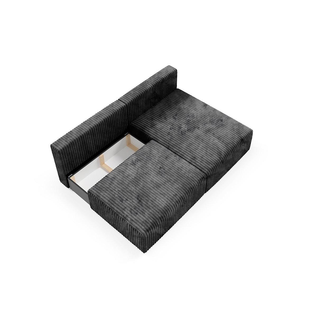 ECKSOFA Angela 3 Sitzplätze Schwarz - Schwarz, Holz (210/149cm) - Petits-meubles
