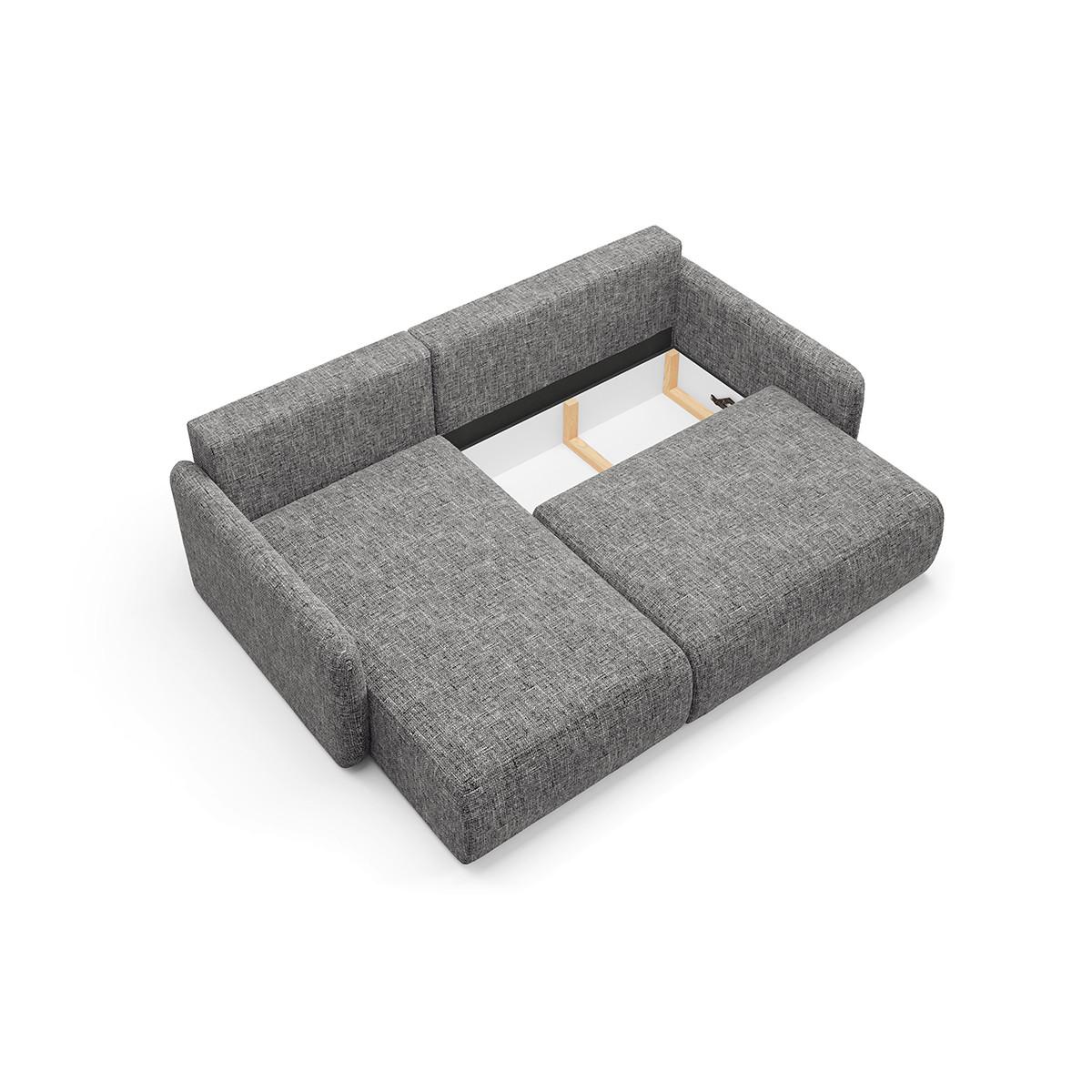 ECKSOFA Lazare 3 Sitzplätze Grau - Grau, Holz (217/148cm) - Petits-meubles