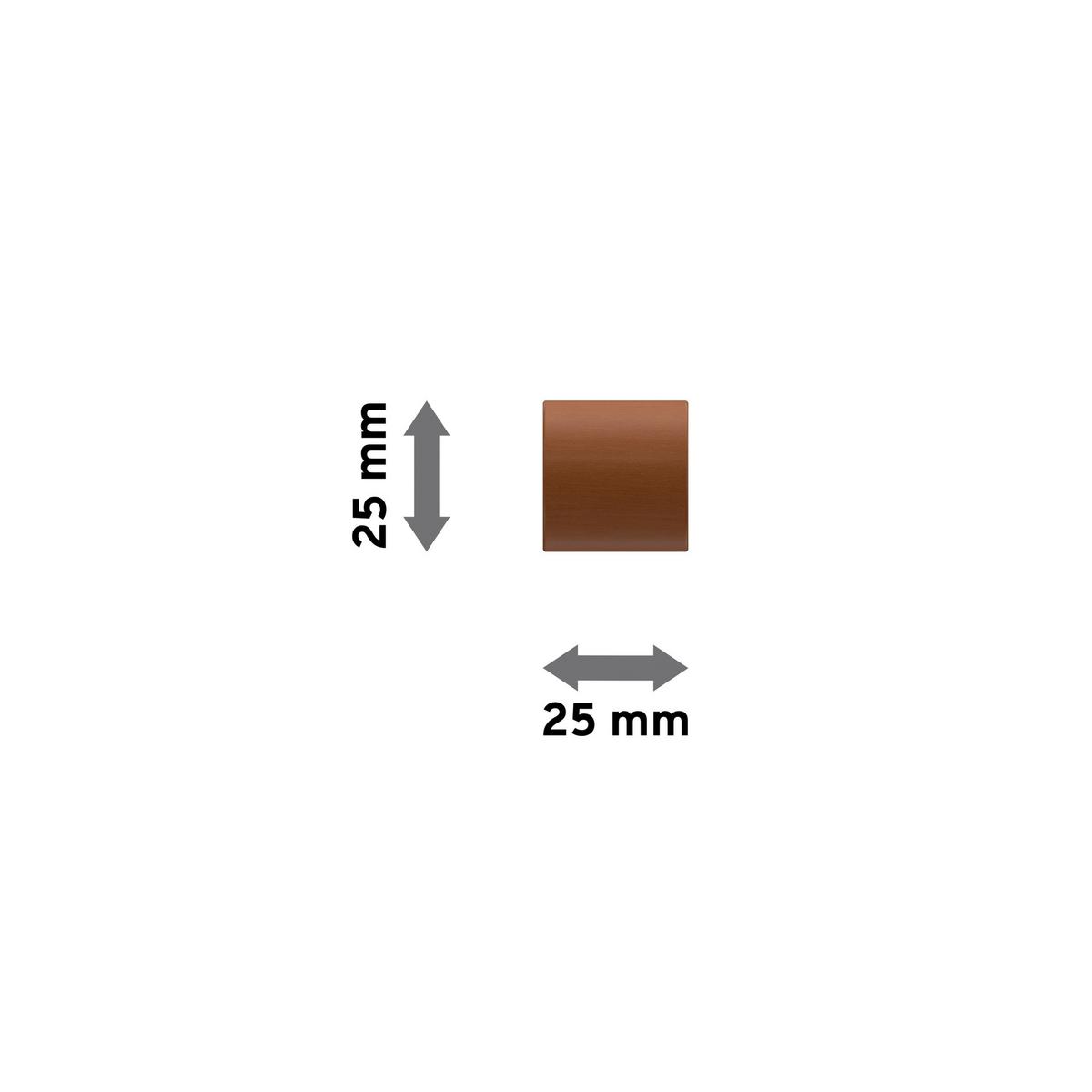 ENDSTÜCKE FÜR GARDINENSTANGEN 16 mm Ø, Pin Kirschbaum, Packung 2 Stück - Kirschbaumfarben, Holz (2.5/2.5/2.5cm) - INTERDECO