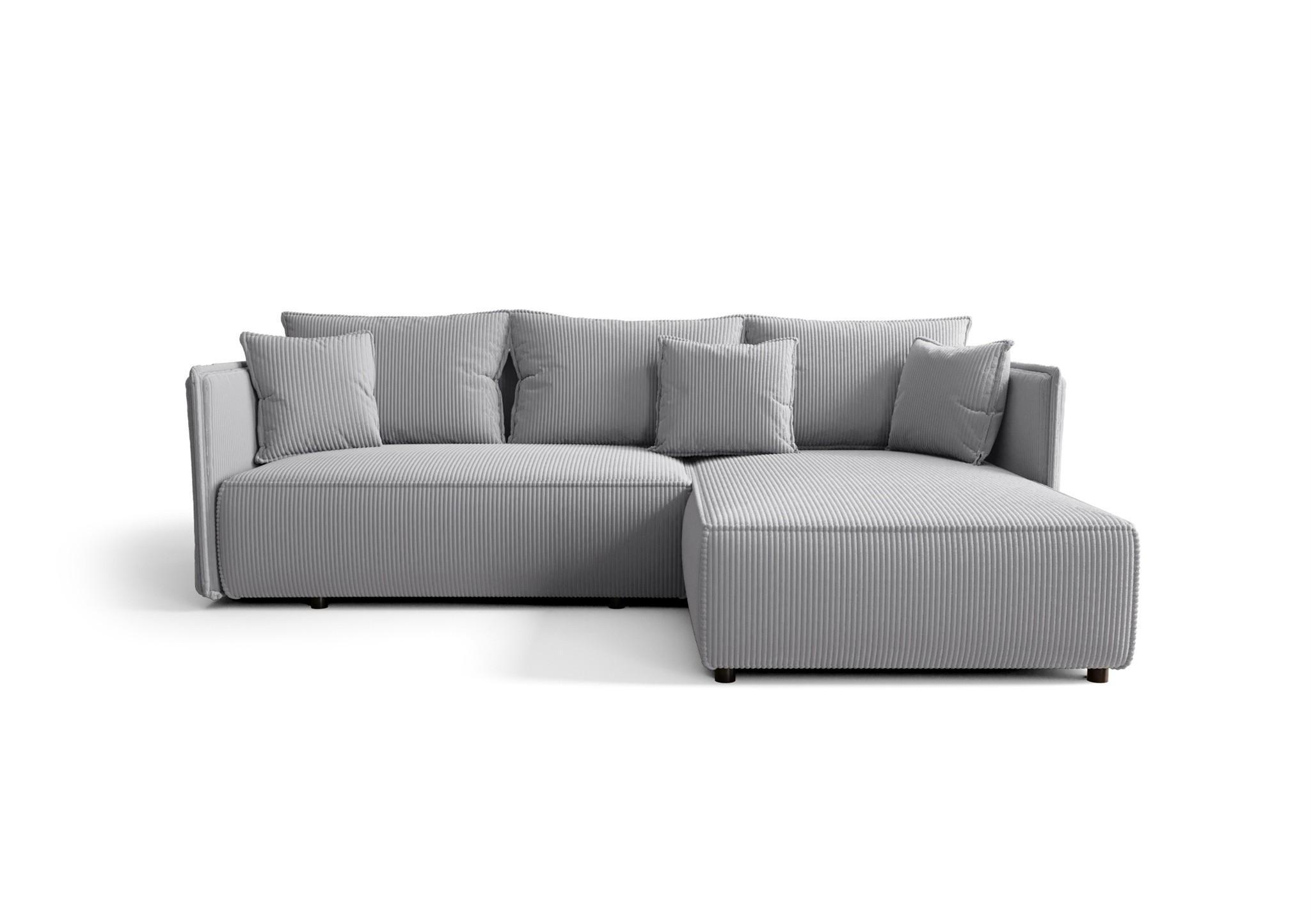 ECKSOFA Evora - Hellgrau, Holzwerkstoff/Textil (245/185cm) - Fun Möbel