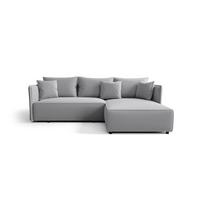 ECKSOFA Evora - Hellgrau, Holzwerkstoff/Textil (245/185cm) - Fun Möbel