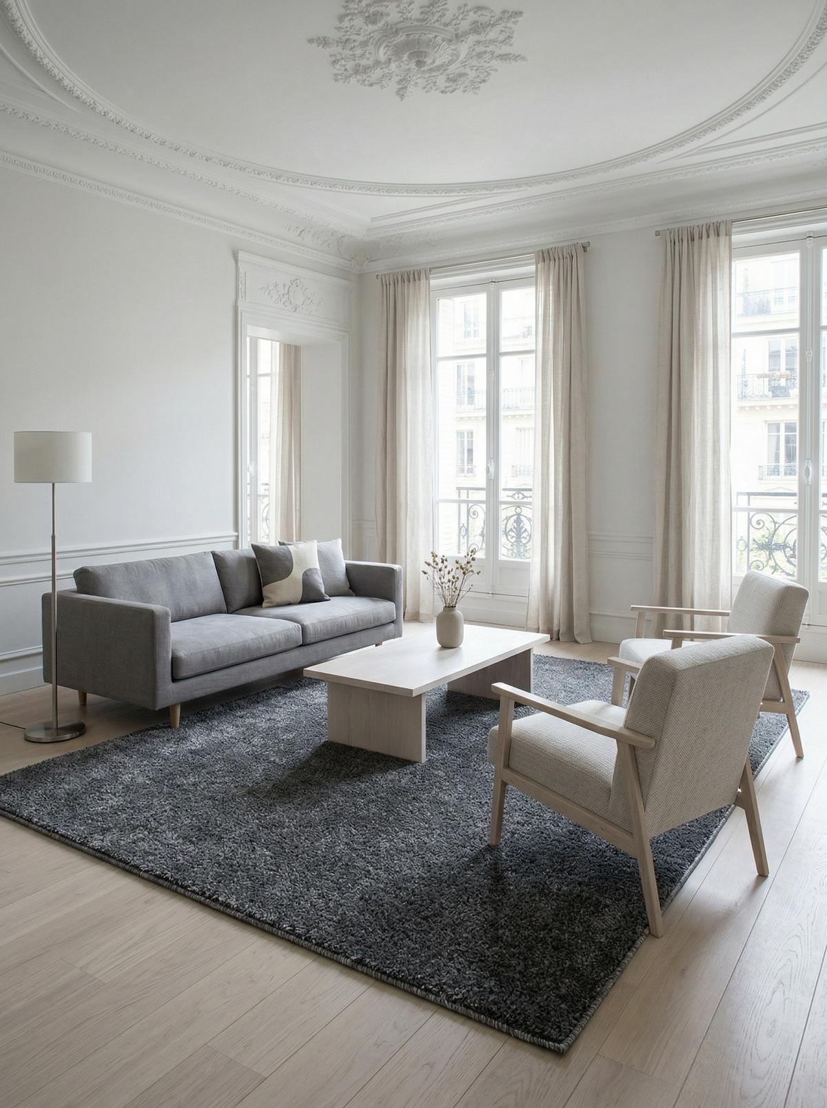 TEPPICH Kurzflor MAIN in Grau, einfarbig, 200 x 290 cm - Grau, Textil (290/200cm) - KADIMA DESIGN