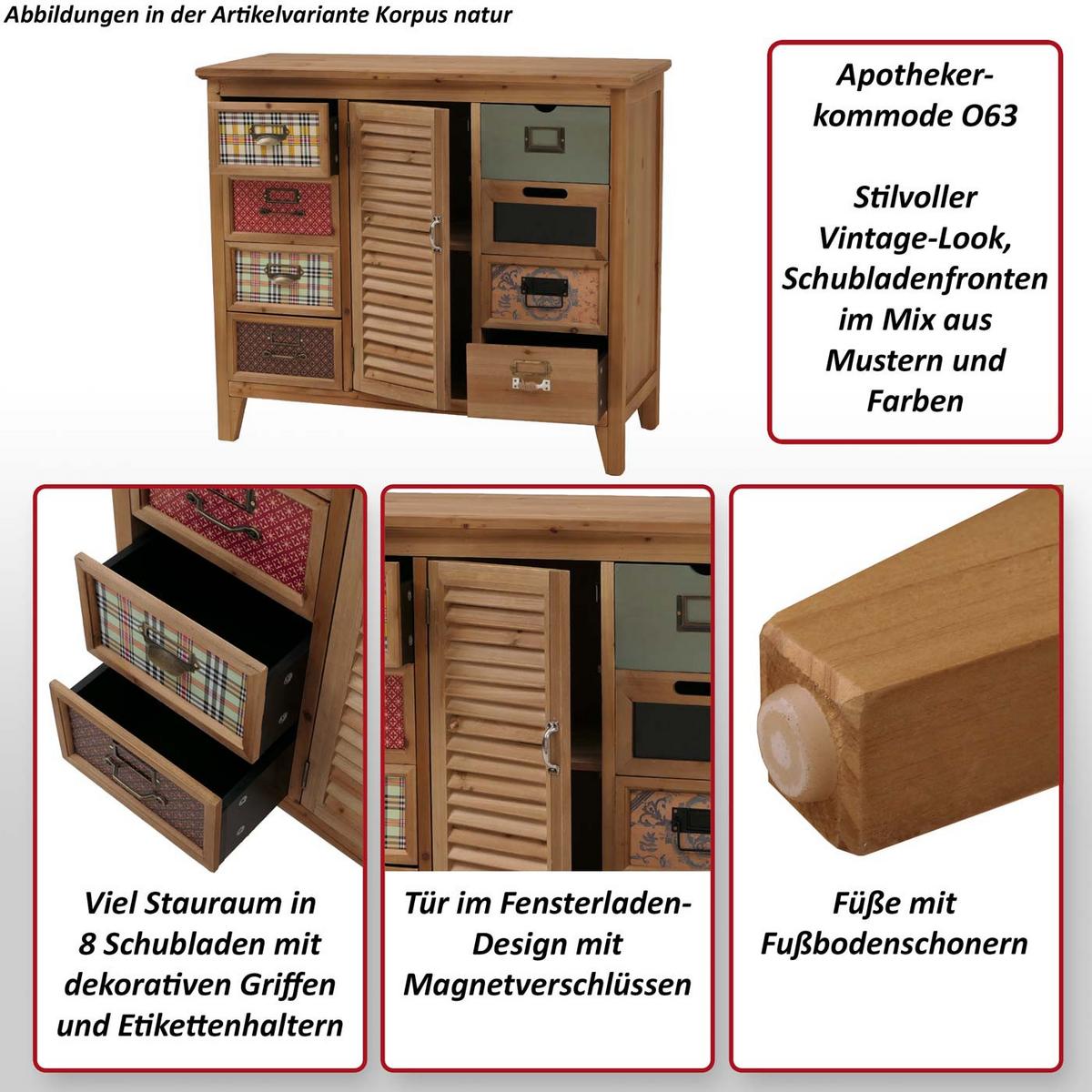 APOTHEKERKOMMODE Braun - Braun, Holz (91/80/40cm) - MCW