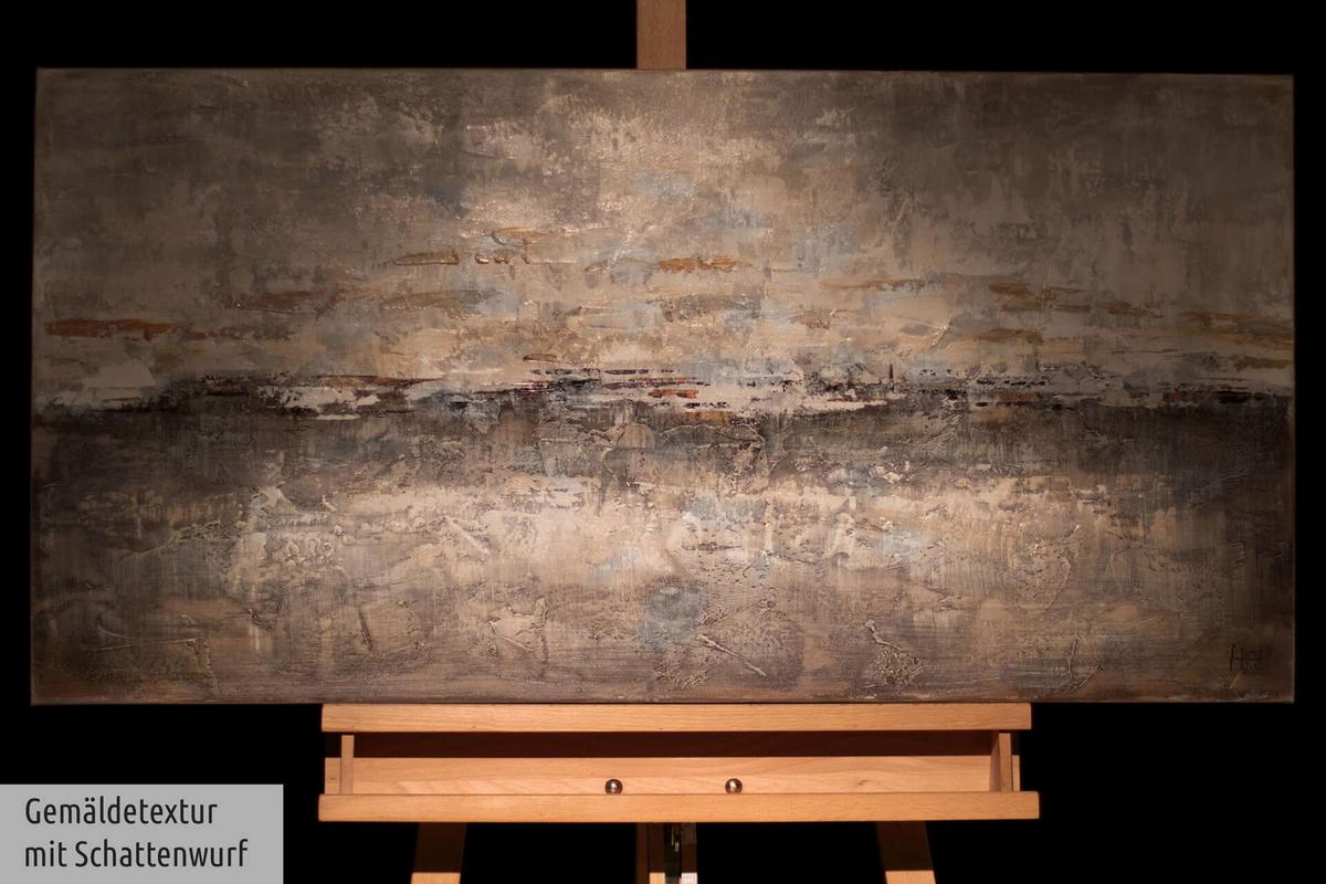 ACRYLBILD HANDGEMALT 100/50 cm - Braun, Holz/Textil (100/50cm) - KUNSTLOFT