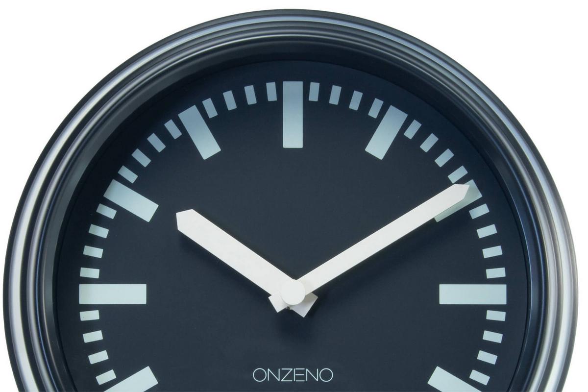 WANDUHR Design Schwarz 24/24 cm - Schwarz, Glas (24/24/5cm) - ONZENO