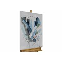 ACRYLBILD HANDGEMALT 60/90 cm - Blau/Grau, Holz/Textil (60/90cm) - KUNSTLOFT