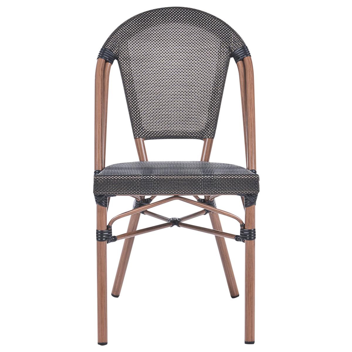 GARTENSTUHL 4er-Set Polyrattan Grau Rifreddo - Grau, Kunststoff (46/88/57cm) - Beliani