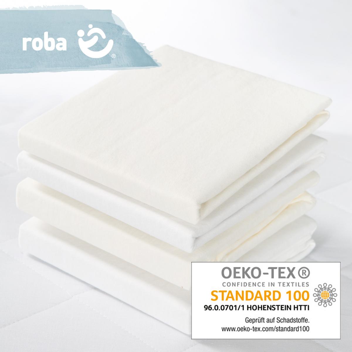 SPANNBETTLAKEN 60 x 120 – 70 x 140 cm - Weiß, Textil (70/140cm) - Roba