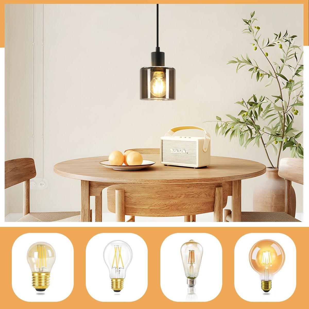 PENDELLEUCHTE Verena 11/11/195 cm - Grau, Glas (11/11/195cm) - Nettlife