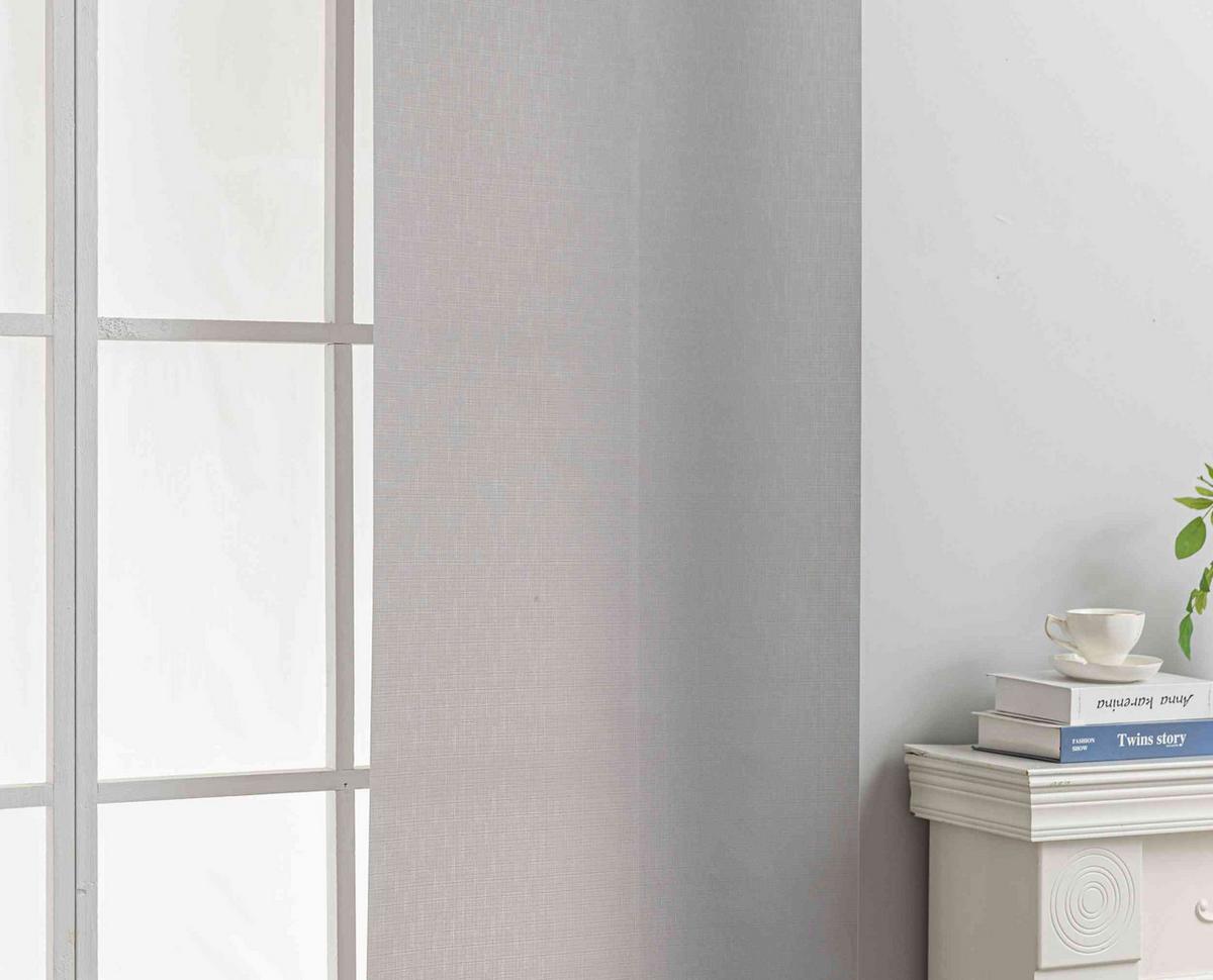 SCHIEBEGARDINE 2ER SET »New Amsterdam« HxB 245x60 cm Grau - Grau, Textil (60/245cm) - Gardinenbox