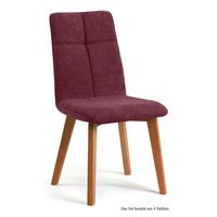 ESSZIMMERSTUHL (4er-Set) Dillian 47x92x60 Eiche geölt/Marsala - Eichefarben/Brombeere, Kunststoff (60/92/47cm) - 58aufmkessel