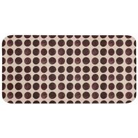 BADEMATTE Polka dots - Muster - Braun 120x60 cm - Bordeaux, Textil (120/60cm) - OnlyWow