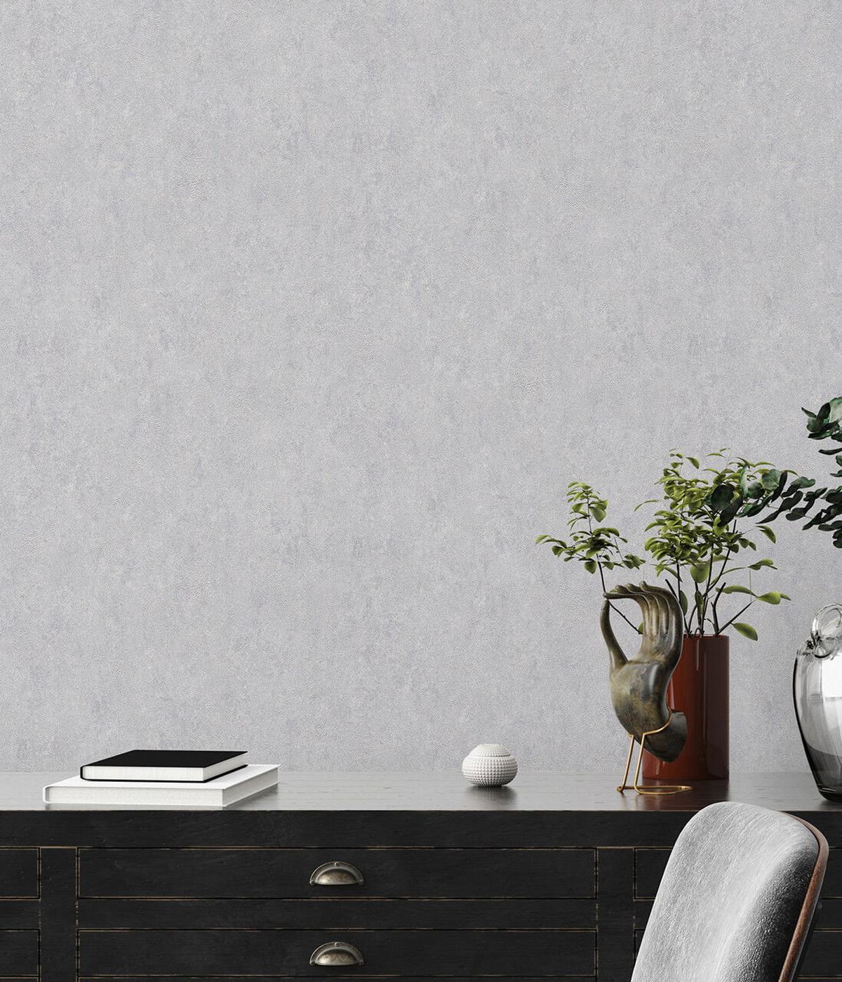 VLIESTAPETE Grau 53/1005 cm - Grau, Textil (53/1cm) - KUNSTLOFT