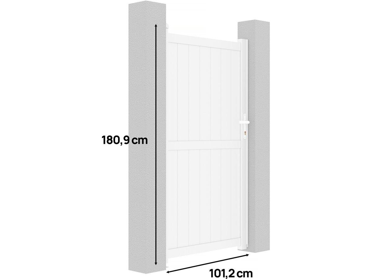 TOR lola weiss - Weiß, Metall (101/181/101cm) - Habitat Garten