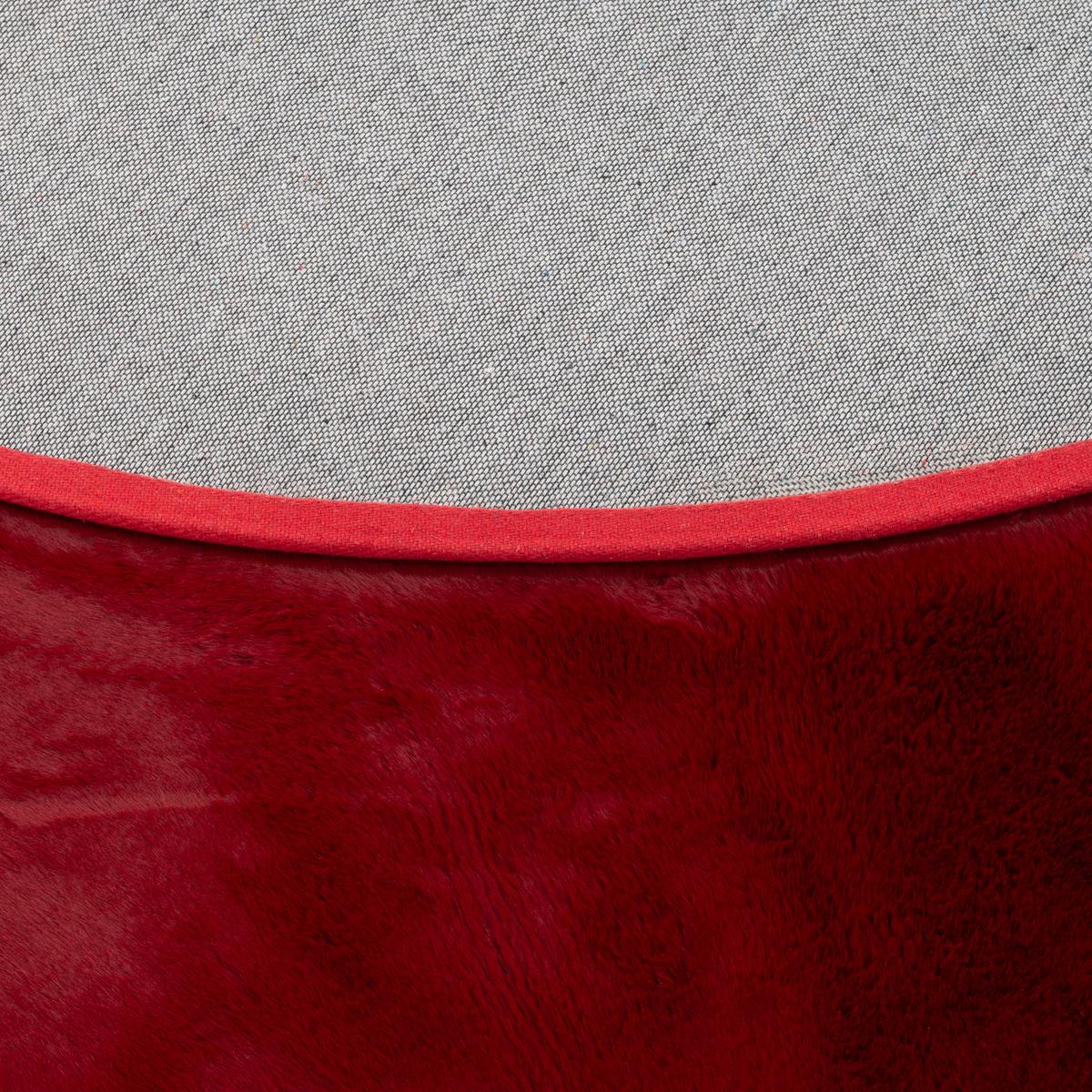 FELLTEPPICH LUXUS SUPER SOFT PLUSH RUND - Rot, Textil (160/160cm) - Pergamon