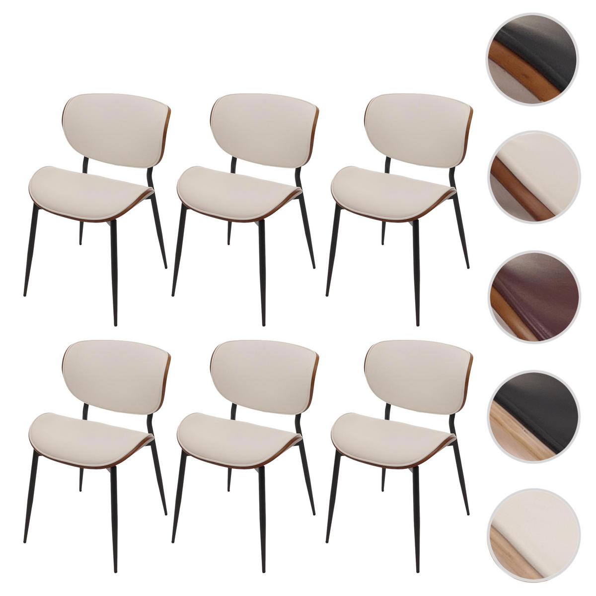 ESSZIMMERSTUHL Walnuss Dekor, Weiß - Walnussfarben/Weiß, Textil (50/80/51cm) - MCW