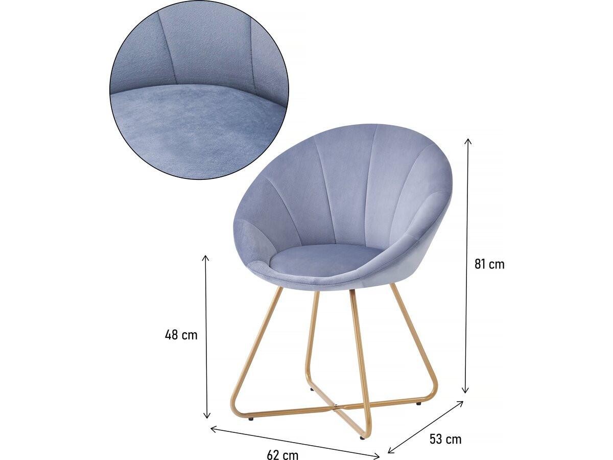 STUHL 2er Set rosalie Grau - Grau, Textil (53/81/62cm) - Habitat Garten