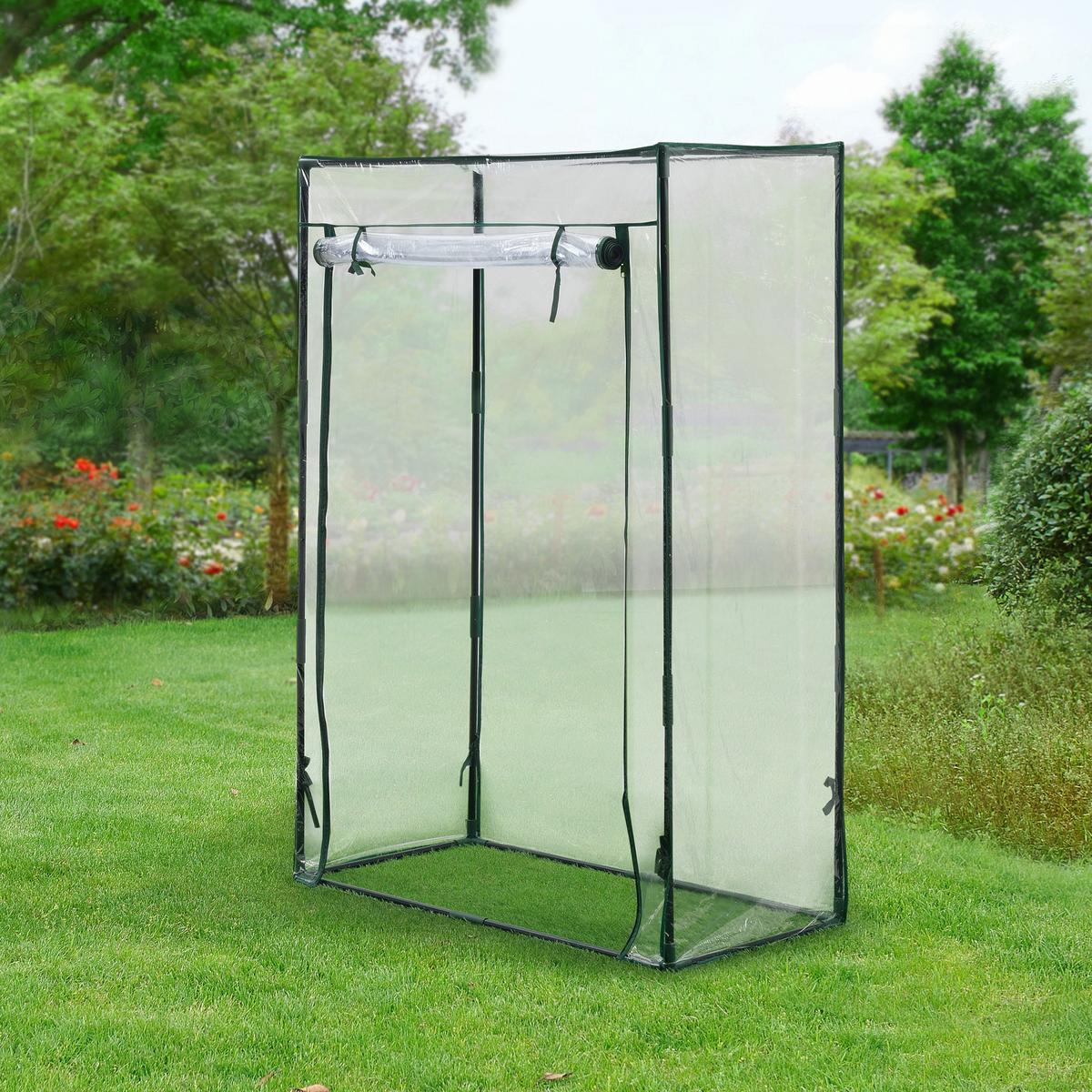GEWÄCHSHAUS Terzigno - Transparent, Kunststoff (100/150/50cm) - [en.casa]