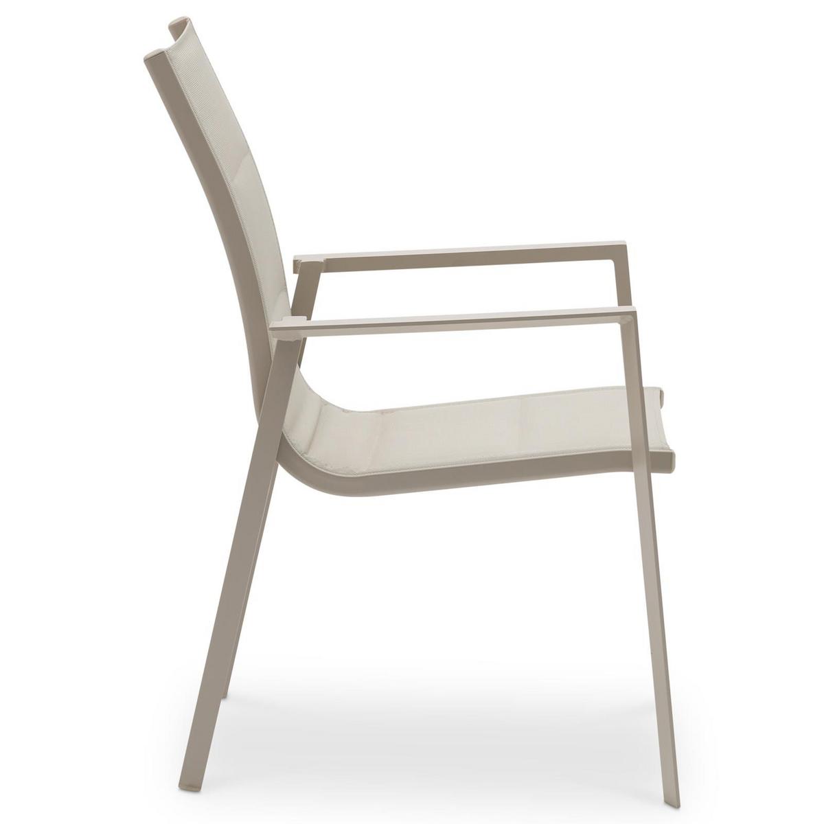 GARTENSTÜHLE TRAPANI 6er-Set champagne - Champagner, Textil (42/91/43cm) - IDIMEX
