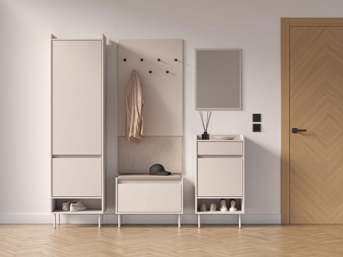 SCHUHBANK Dioce Kaschmirgrau 69 cm - Taupe, Holz/Holzwerkstoff (68.4/50/33.3cm) - Selsey