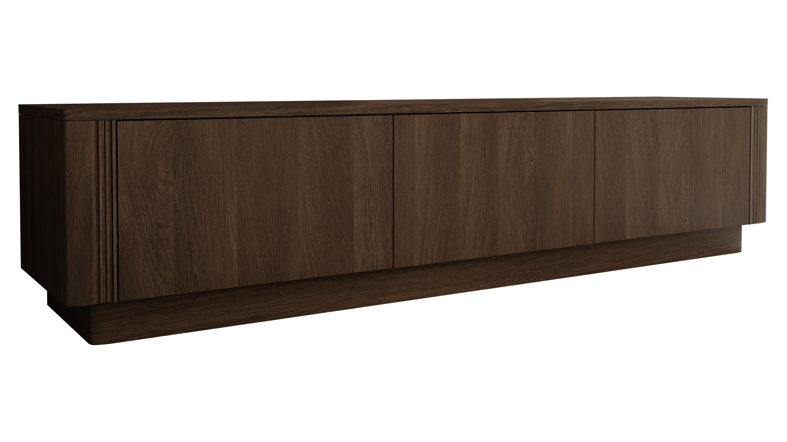 TV-SCHRANK Netari 3D - Dunkelbraun, Holzwerkstoff (180/41/40cm) - MIRJAN24
