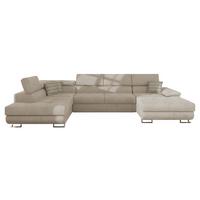 WOHNLANDSCHAFT Cotere Bis, Seite: Links - Creme, Holz (345/91/202cm) - MIRJAN24