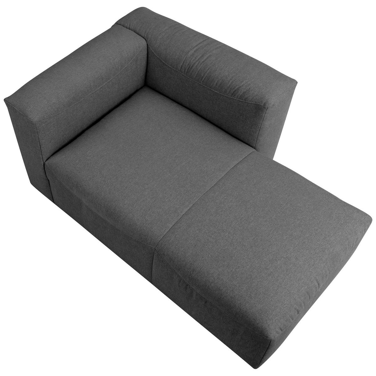 LONGCHAIR Armlehne rechts Kattrina Flachgewebe anthrazit - Anthrazit, Kunststoff (160/73/100cm) - 58aufmkessel